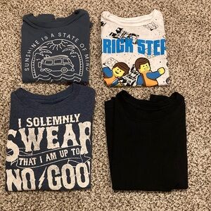 4 Kids Graphic T-Shirts - Blue, Black, White
